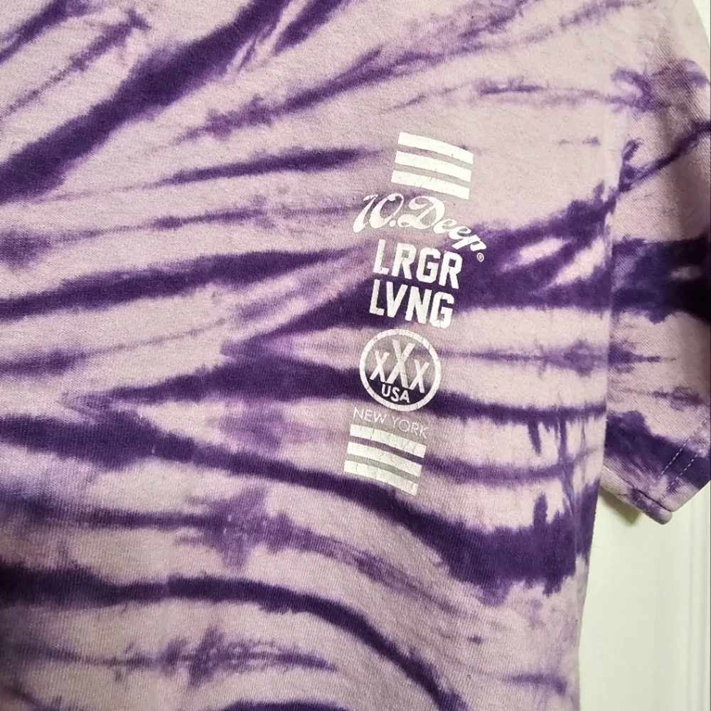 ✨️3/$20 Tees✨️ 10.Deep Purple Swirl Tie-Dye Logo Tee Men's Size Small - No Tag - Picture 2 of 7